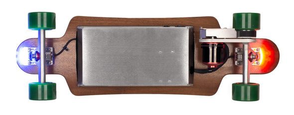 Metroboard Hardwood Mini Slim Electric Longboard - Bottom View