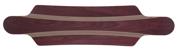 Sunrise - Purple Heart and Maple - Metroboard Longboard Deck