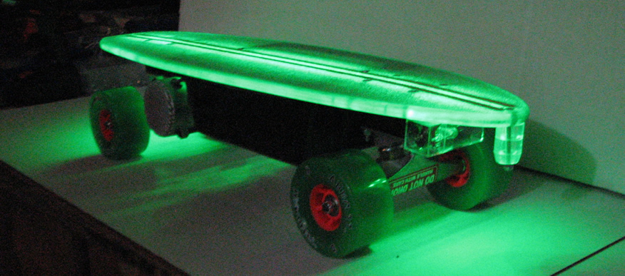 Metroboard Electric Skateboard - Flexdex Clear Lighted Skateboard
