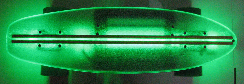 Metroboard Electric Skateboard - Flexdex Clear Lighted Skateboard