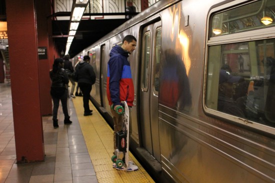 Electric Skateboard Subway