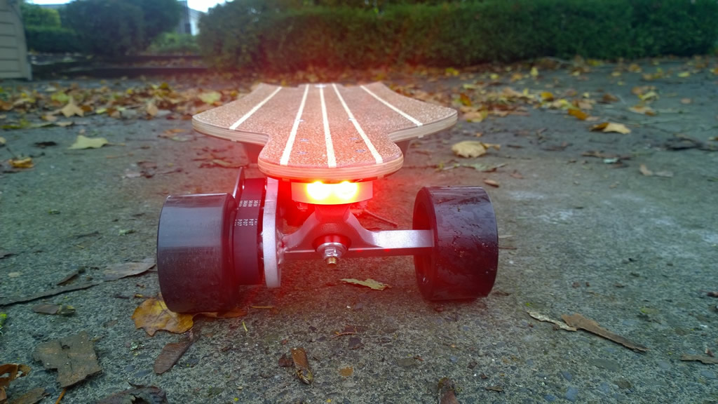 First Production Metroboard Slim Electric Longboard - Rear View