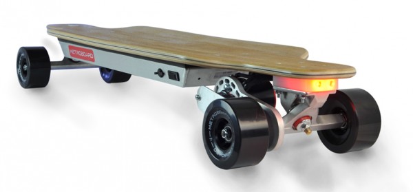 Metroboard Slim Electric Longboard BAMBOO - Iso Rear