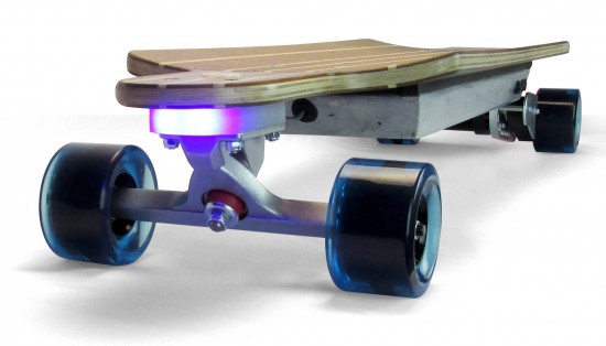 Metroboard slim electric longboard Caliber II 10” 50° Reverse Kingpin Trucks