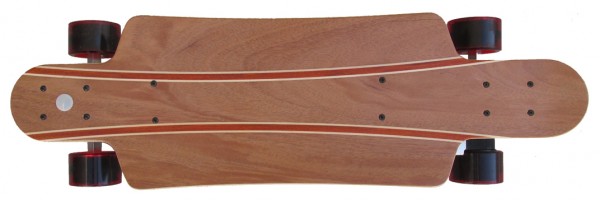 Hardwood Stringers 33in Mini Slim Electric Longboard - Top View Blank