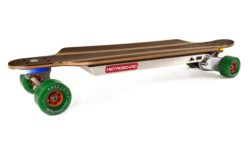 Metroboard Hardwood Electric Longboard - Iso View