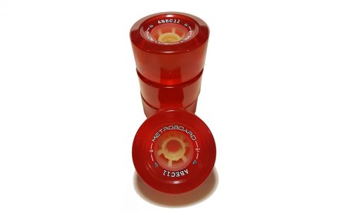Clear Red 97 mm Abec11-Metroboard Wheels